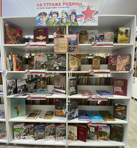 Выставка «На страже Родины» в Акулевской сельской библиотеке. 